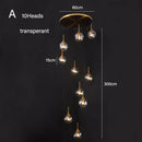 Axyaa Nordic Glass Ball Chandelier for Home Decor Lighting Fixtures
