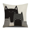 Axyaa Cat Print Cushion Cover for Stylish Home Decor and Comfort