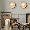 Axyaa Vintage Yellow Travertine LED Wall Lights with Pull Chain Switch