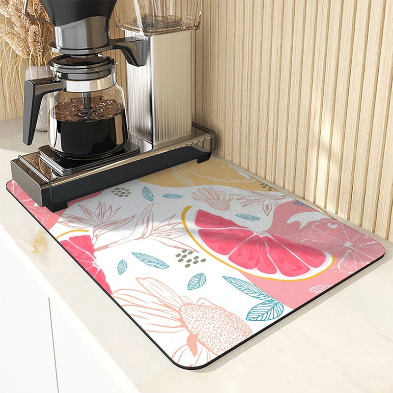 Axyaa Non-Slip Absorbent Drying Mat for Kitchen Counter and Tableware