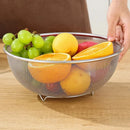 Axyaa Stainless Steel Strainer Bowl Set - Vegetable Fruit Filter Colander