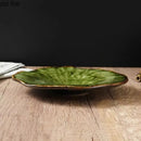 Axya Retro Lotus Leaf Ceramic Dinner Plate Set for Molecular Food & Desserts