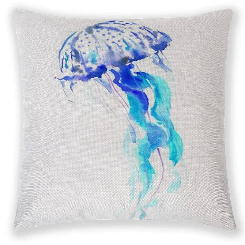Axyaa Sea Animal Linen Pillow Case 45*45cm Home Decoration