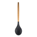 Silicone Wood Handle Gray Kitchen Utensils Set by Axyaa