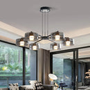 Axyaa Modern LED Chandelier Ceiling Lamp for Stylish Living Room Lighting
