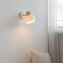 Axyaa Nordic LED Wall Sconce Rotate White Ceramic Indoor Light