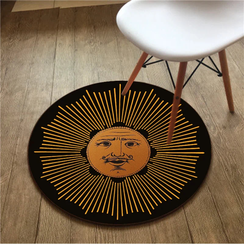 Axyaa Round Carpet Yoga Mat for Home Decor and Relaxation