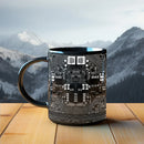 Circuit Design Motherboard Coffee Mug - Axyaa Brand Circuit Lovers IT Boyfriend Gift