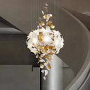 Axyaa Ginkgo Leaf Luxury Flower Chandelier for Elegant Villa Decor