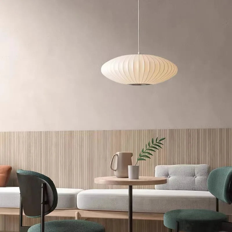 Axyaa Silk Pendant Lamp: Stylish LED Cloth Light for Home, Hotel, and Restaurant