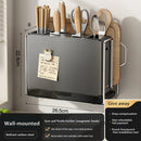 Axyaa Wall-mount Knife and Cutting Board Storage Rack