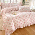 Axyaa Cotton Floral Princess Queen Duvet Cover Set for a Cozy Bedroom