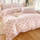 Axyaa Cotton Floral Princess Queen Duvet Cover Set for a Cozy Bedroom