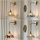 Axyaa Tiffany Butterfly Glass LED Wall Light Fixture for Home Decor and Adjustable Lighting