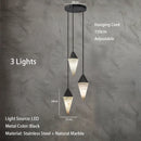 Axyaa Marble LED Chandelier: High-End Luxury Lighting for Home Decor & Living Spaces