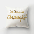 Axyaa Golden Letter Geometric Pillow Case - Elegant Home Decor Choice