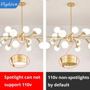 Axyaa Nordic Modern LED Chandelier Luxury Pendent Lamp for Living Room Bedroom