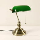Axyaa Yellow Glass Desk Lamp - Retro Design LED Table Light for Home Office Bedroom