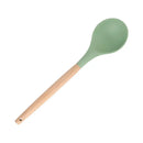 Axyaa Silicone Kitchen Utensils Set - Non-stick Cookware Spatula, Egg Beaters, Shovel & Wooden Handle