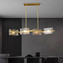 Axyaa Modern Glass Pendant Chandeliers for Living Room - Indoor LED Hanging Light Lamps