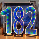 Axyaa Starry Sky Tunnel Neon Numbers Sign - Double-Sided 3D Lights