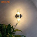 Axya Silver Pipe LED Wall Lamp with Acrylic Lampshade for Home Living Room Decor