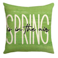 Axyaa Plant Flower Print Pillowcase - Green Polyester Cushion Cover