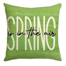 Axyaa Plant Flower Print Pillowcase - Green Polyester Cushion Cover