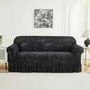 Axyaa Flower Printed Elastic Sofa Cover - Furniture Protector for Living Room