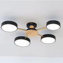 Axyaa Black LED Ceiling Lamp: Creative Pendant Chandelier for Home Decor