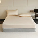 Axyaa Natural Silk Fitted Sheet - Smooth Mattress Cover - Non-Slip Bed Sheet