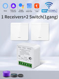 Axyaa Smart WiFi Switch 2-Way Control Panel with RF433MHz Wireless & Voice Control