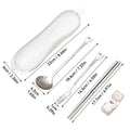 Axyaa Stainless Steel Cutlery Set with Box - Portable, Cute & Reusable Dinnerware