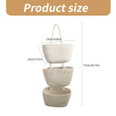 Axyaa 3-Layer Handwoven Wall Hanging Storage Basket - Multiuse Door Storage Pouch