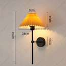 Axyaa Fabric Wall Lamp E27 Minimalist Design for Bedroom Living Room Lighting