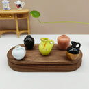 Axyaa Mini Ceramic Flower Pot Vase Landscape Ornament Dollhouse Accessories