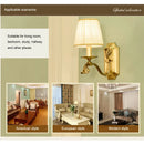 Axyaa European Style Copper Bedside Lamp for Bedroom & Living Room