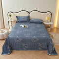 Axyaa Cartoon Panda Flannel Blanket Set with Pillowcases for Sofa Bed Bedspread