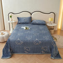 Axyaa Cartoon Panda Flannel Blanket Set with Pillowcases for Sofa Bed Bedspread