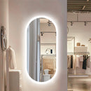 Axyaa Oval LED Bathroom Vanity Mirror with Bluetooth, Digital Display, Anti-Fog