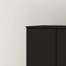 Axyaa 8-Tier Tall Shoe Storage Cabinet with Wheels and 2 Doors, Wood Shoe Rack