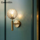 Axyaa Gold Glass Ball Wall Lamp: Modern Decor Sconce for Dining Room, Bathroom, Bedroom