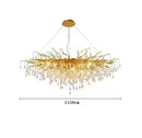 Axyaa Crystal Droplet Branch Chandelier - Minimalist Living Room Decor