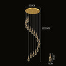 Axyaa Crystal Chandelier Stair Pendant Lamp - Modern Living Room Interior Lighting