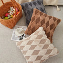 Axyaa Rabbit Hair Pillowcase: Prismatic Decor Sofa Throw Cushion Cover
