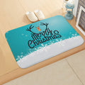 Santa Welcome Mat: Axyaa Christmas Claus Print Carpet for Home Decoration
