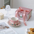 Axyaa Hand-painted Tulip Ceramic Coffee Mug Set for Drinks & Breakfast