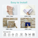 Axyaa Faux Stone Peel & Stick Wall Panel Tile Sticker - 10pcs 30x30cm