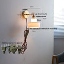 Axyaa LED Wall Sconce with Pull Chain Switch White Glass Stair Light