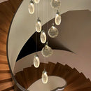 Axyaa Crystal Chandeliers: Modern LED Ceiling Hanging Lights for Living Room